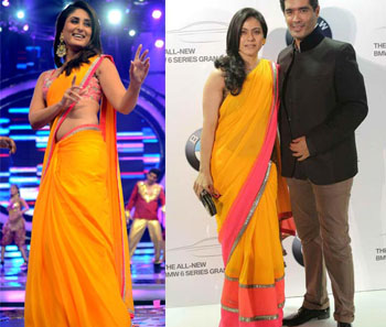 Kareena Kapoor or Kajol, Who looks better in a Manish Malhotra saree